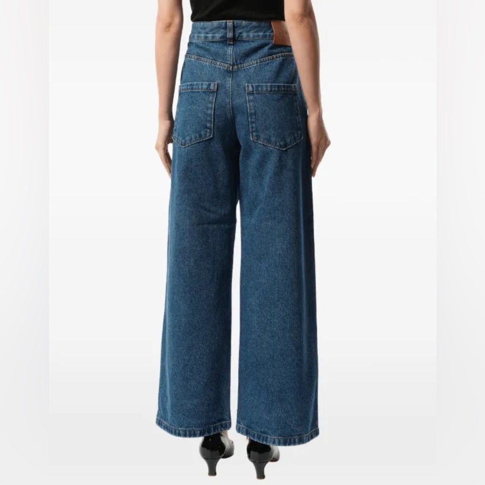 Loewe Blue Wide-Leg Embroidered Jeans - Picture 2 of 8